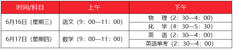 2021成都中考各科考试时间安排、分值构成一览！